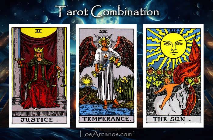 Combination JUSTICE, TEMPERANCE and THE SUN