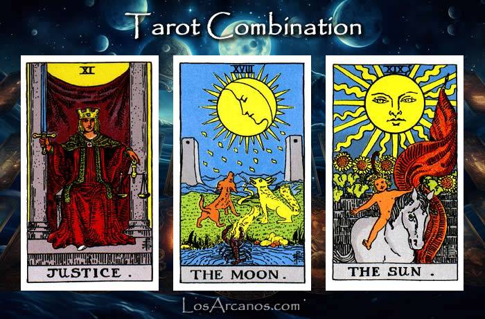 Combination JUSTICE, THE MOON and THE SUN