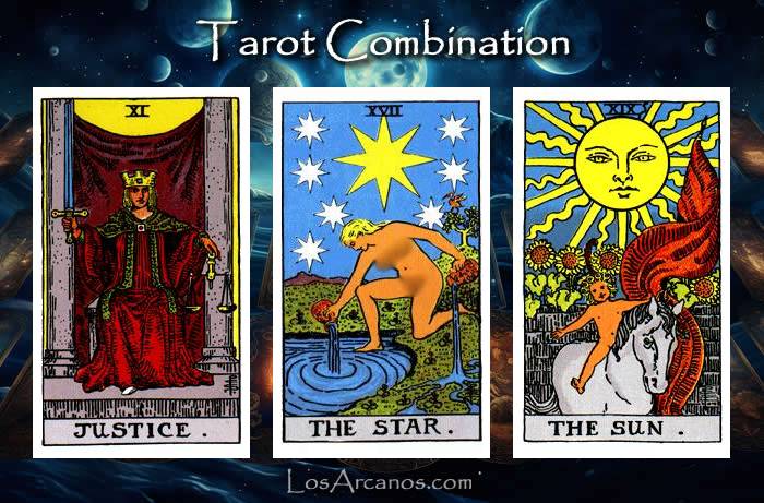 Combination JUSTICE, THE STAR and THE SUN