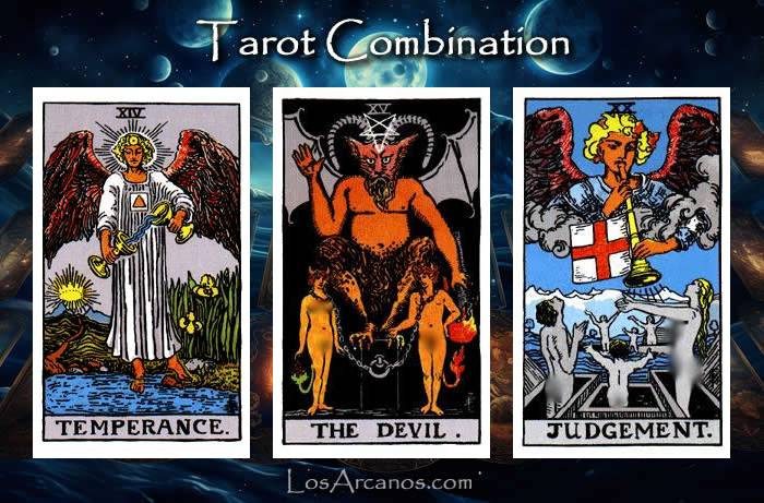 Combination TEMPERANCE, THE DEVIL and JUDGEMENT