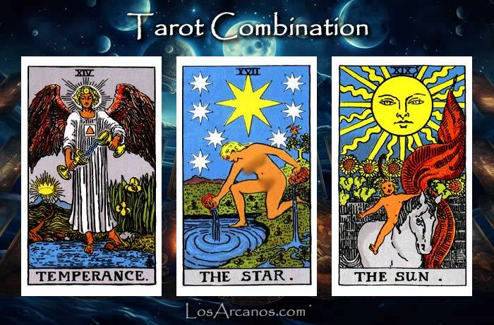 Combination TEMPERANCE, THE STAR and THE SUN