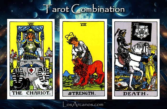 Combination THE CHARIOT, STRENGTH and TRANSFORMATION