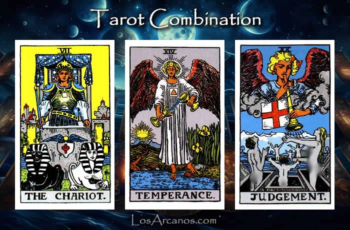 Combination THE CHARIOT, TEMPERANCE and JUDGEMENT