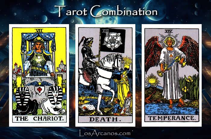 Combination THE CHARIOT, TRANSFORMATION and TEMPERANCE