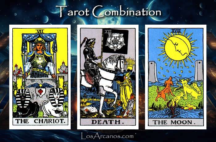 Combination THE CHARIOT, TRANSFORMATION and THE MOON