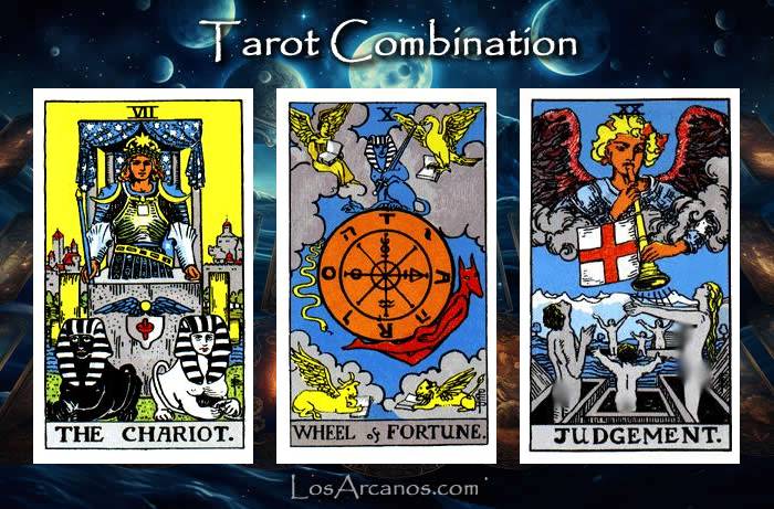 Combination THE CHARIOT, WHEEL OF FORTUNE and JUDGEMENT