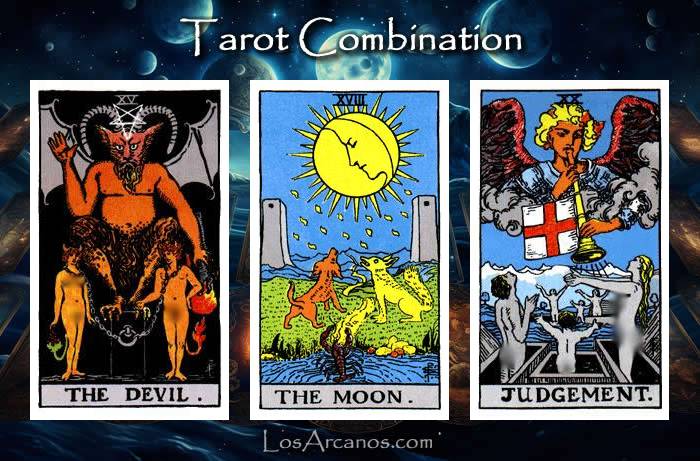 Combination THE DEVIL, THE MOON and JUDGEMENT