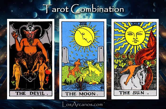 Combination THE DEVIL, THE MOON and THE SUN