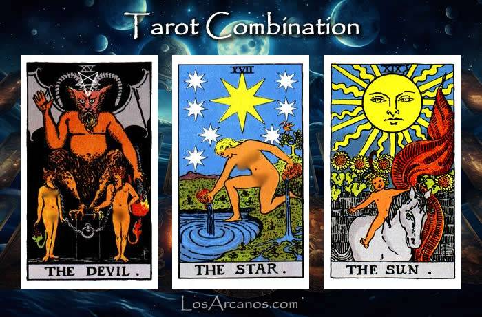 Combination THE DEVIL, THE STAR and THE SUN