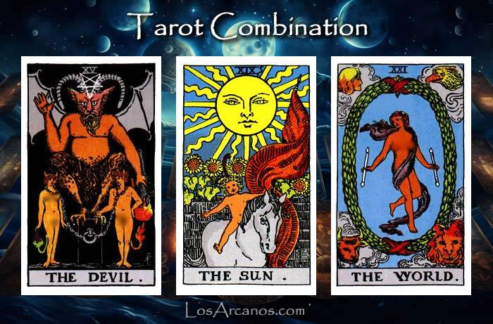 Combination THE DEVIL, THE SUN and THE WORLD