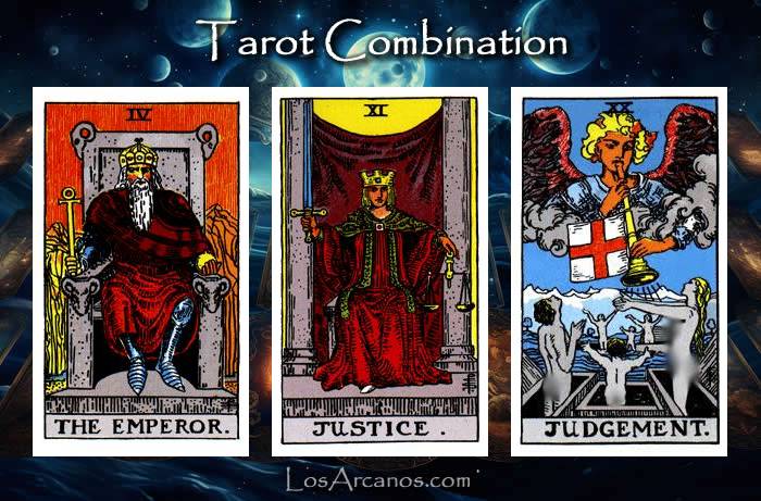 Combination THE EMPEROR, JUSTICE and JUDGEMENT