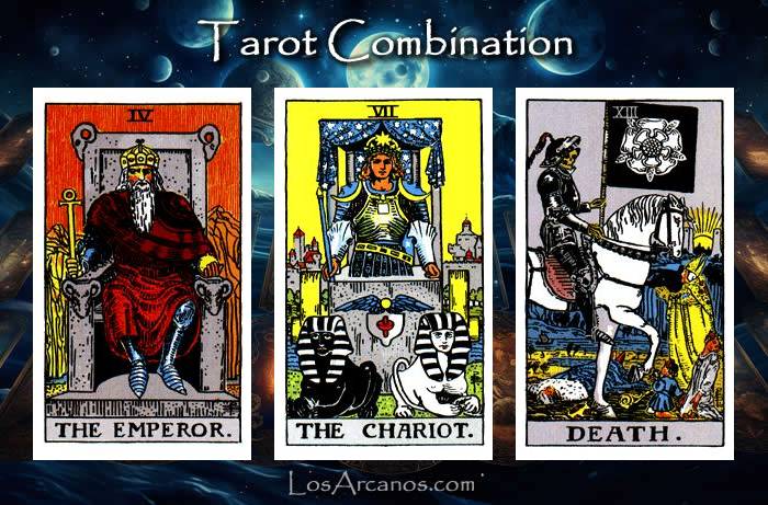 Combination THE EMPEROR, THE CHARIOT and TRANSFORMATION