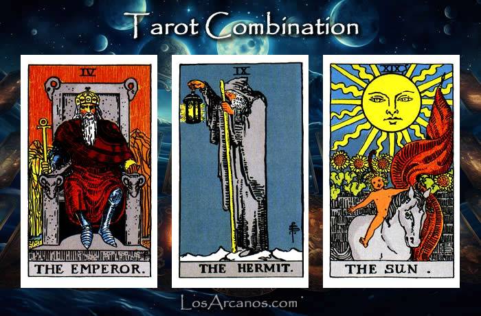 Combination THE EMPEROR, THE HERMIT and THE SUN