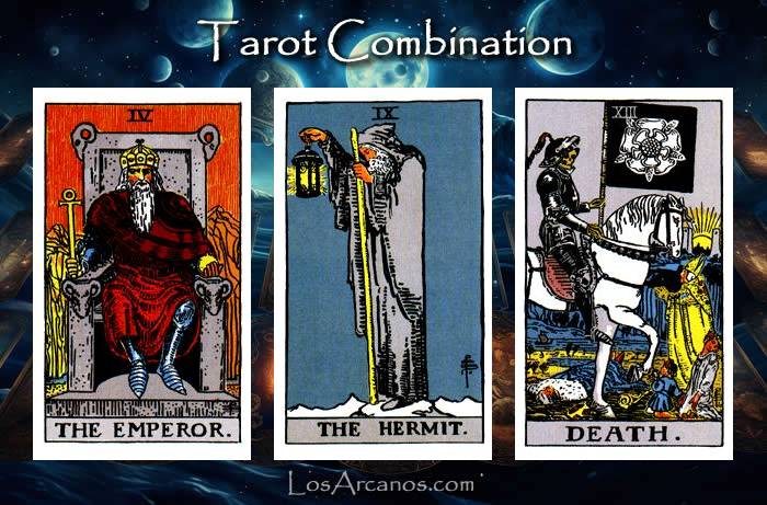 Combination THE EMPEROR, THE HERMIT and TRANSFORMATION