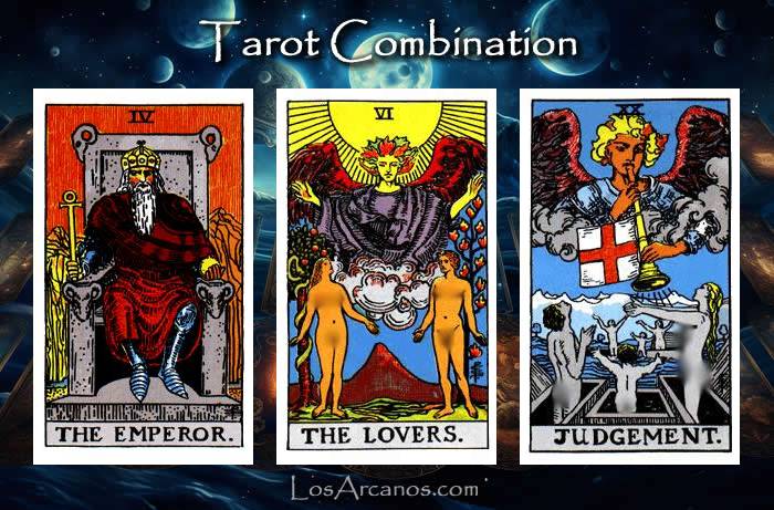 Combination THE EMPEROR, THE LOVERS and JUDGEMENT