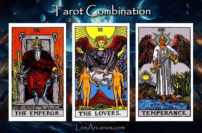 Combination THE EMPEROR, THE LOVERS and TEMPERANCE