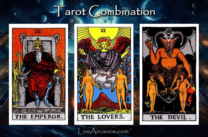 Combination THE EMPEROR, THE LOVERS and THE DEVIL