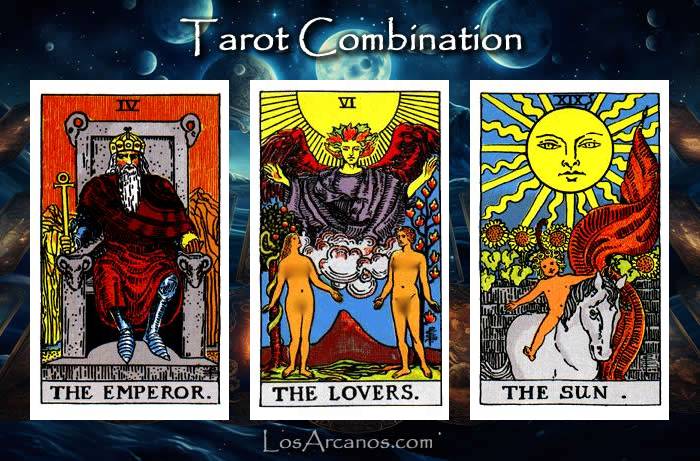 Combination THE EMPEROR, THE LOVERS and THE SUN