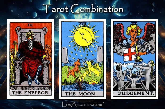 Combination THE EMPEROR, THE MOON and JUDGEMENT