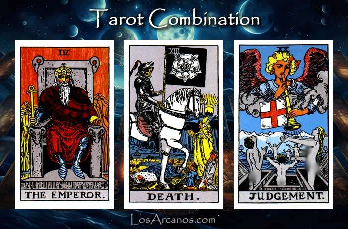 Combination THE EMPEROR, TRANSFORMATION and JUDGEMENT