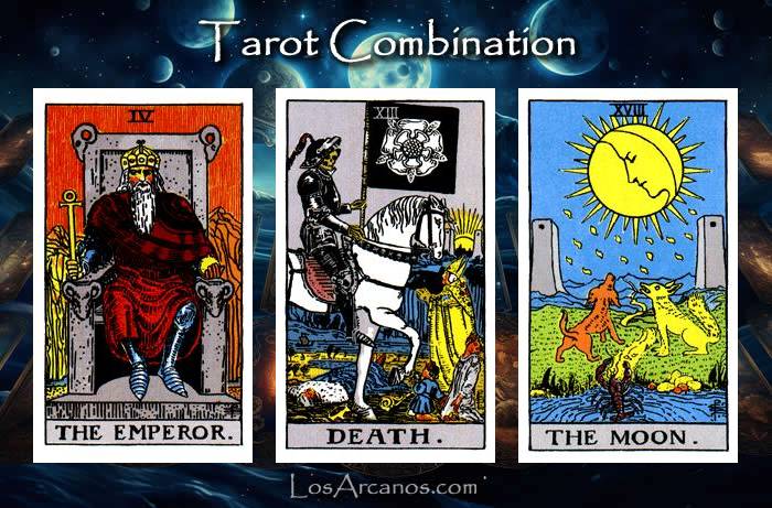 Combination THE EMPEROR, TRANSFORMATION and THE MOON