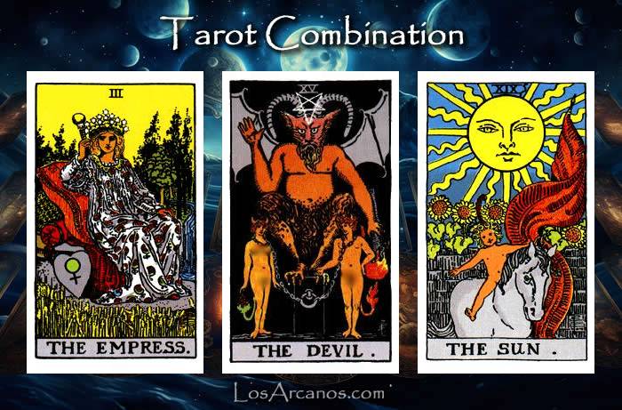 Combination THE EMPRESS, THE DEVIL and THE SUN