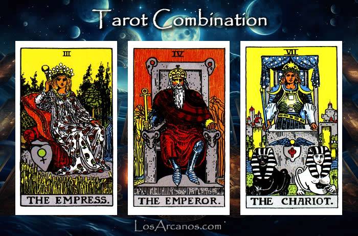 Combination THE EMPRESS, THE EMPEROR and THE CHARIOT