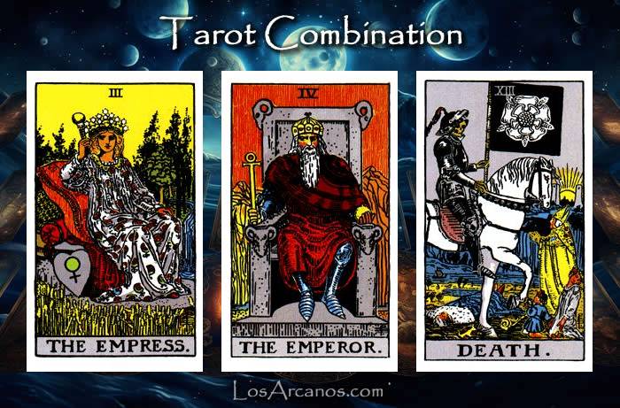 Combination THE EMPRESS, THE EMPEROR and TRANSFORMATION