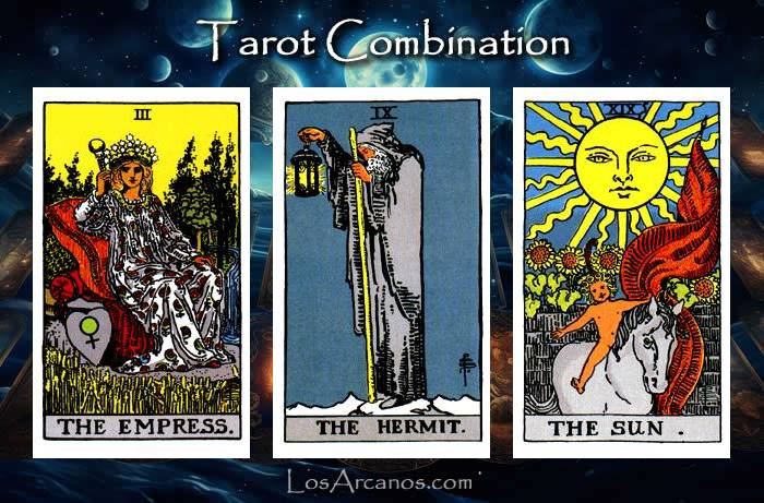 Combination THE EMPRESS, THE HERMIT and THE SUN