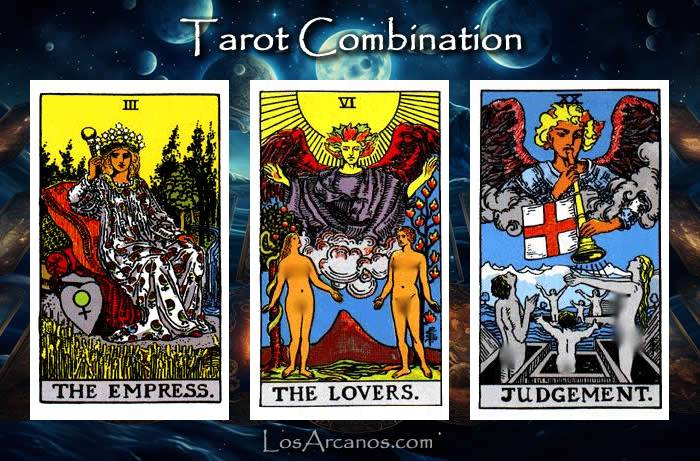 Combination THE EMPRESS, THE LOVERS and JUDGEMENT