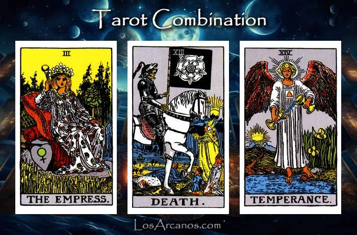 Combination THE EMPRESS, TRANSFORMATION and TEMPERANCE