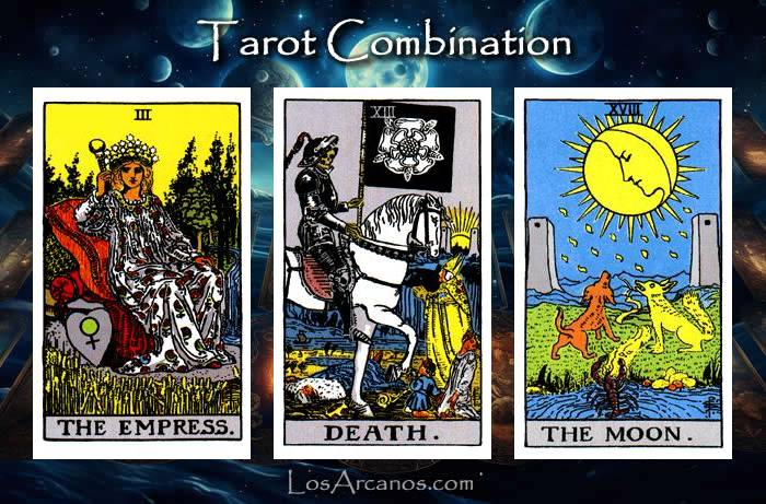 Combination THE EMPRESS, TRANSFORMATION and THE MOON