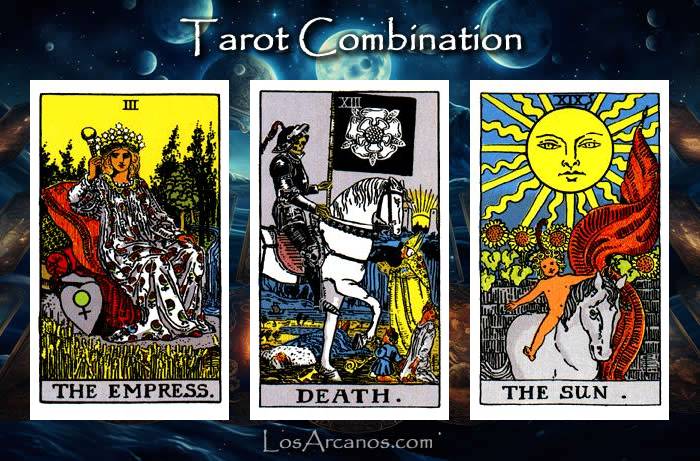 Combination THE EMPRESS, TRANSFORMATION and THE SUN