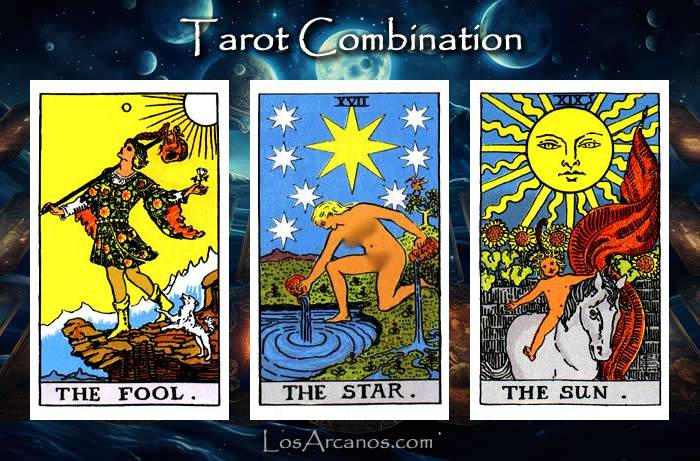 Combination THE FOOL, THE STAR and THE SUN