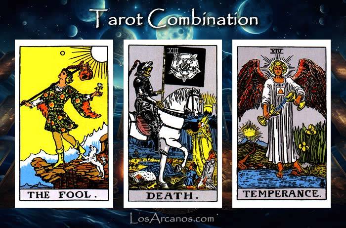 Combination THE FOOL, TRANSFORMATION and TEMPERANCE