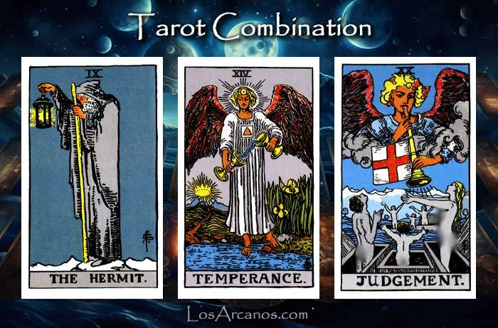 Combination THE HERMIT, TEMPERANCE and JUDGEMENT