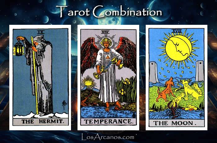 Combination THE HERMIT, TEMPERANCE and THE MOON