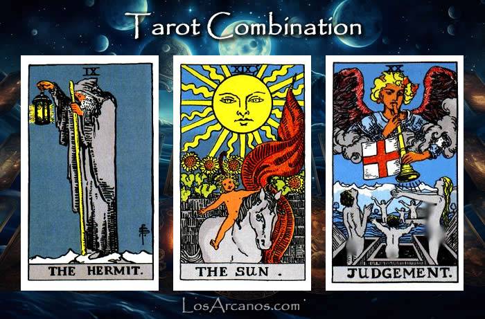 Combination THE HERMIT, THE SUN and JUDGEMENT