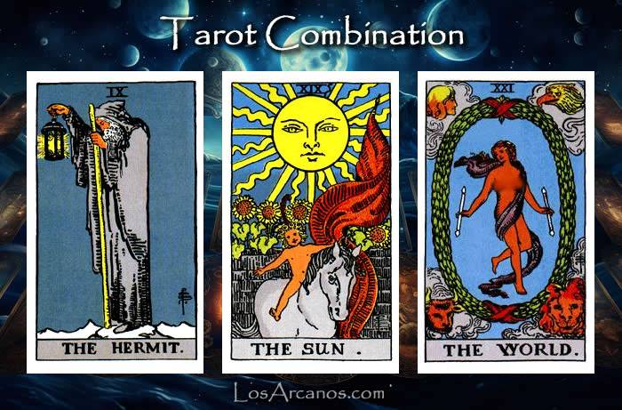 Combination THE HERMIT, THE SUN and THE WORLD