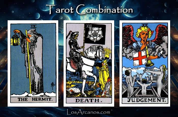 Combination THE HERMIT, TRANSFORMATION and JUDGEMENT