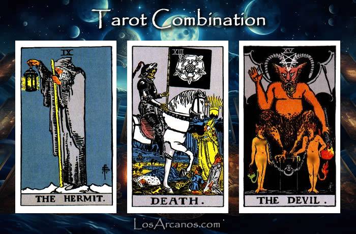 Combination THE HERMIT, TRANSFORMATION and THE DEVIL