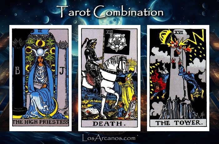 Combination THE HIGH PRIESTESS, TRANSFORMATION and THE TOWER