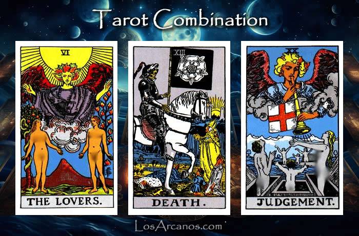 Combination THE LOVERS, TRANSFORMATION and JUDGEMENT