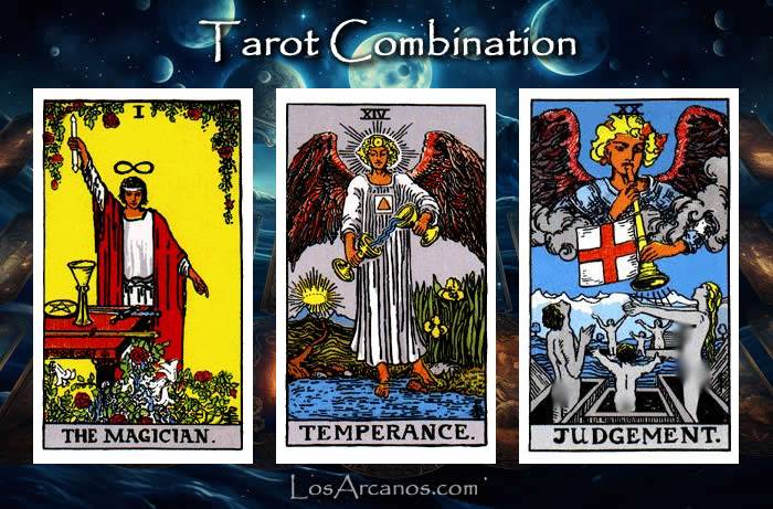 Combination THE MAGICIAN, TEMPERANCE and JUDGEMENT