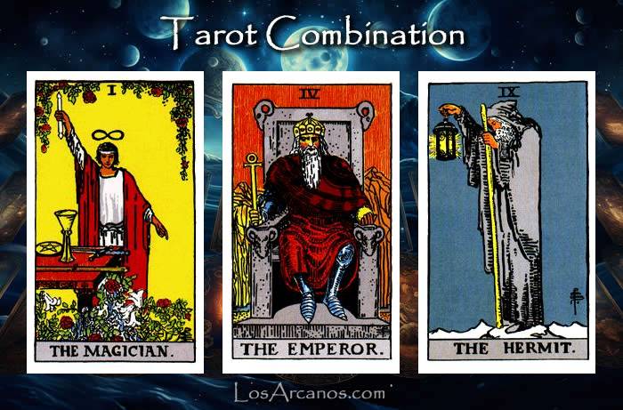 Combination THE MAGICIAN, THE EMPEROR and THE HERMIT