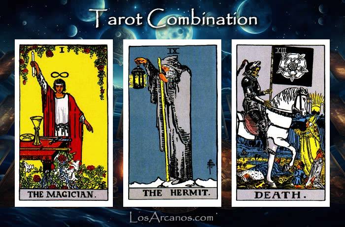 Combination THE MAGICIAN, THE HERMIT and TRANSFORMATION