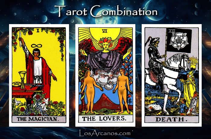 Combination THE MAGICIAN, THE LOVERS and TRANSFORMATION
