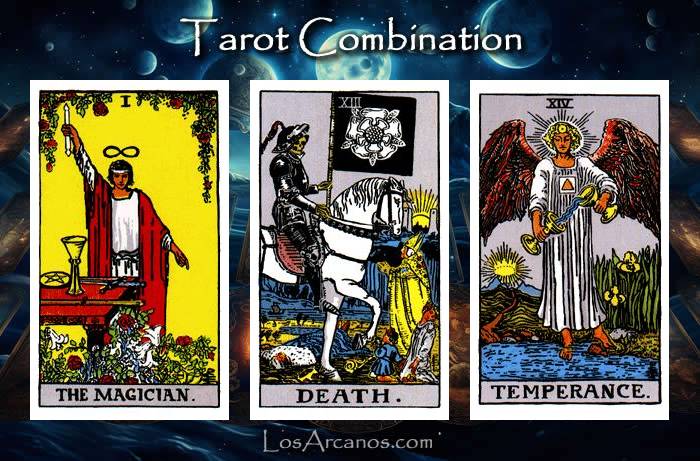 Combination THE MAGICIAN, TRANSFORMATION and TEMPERANCE