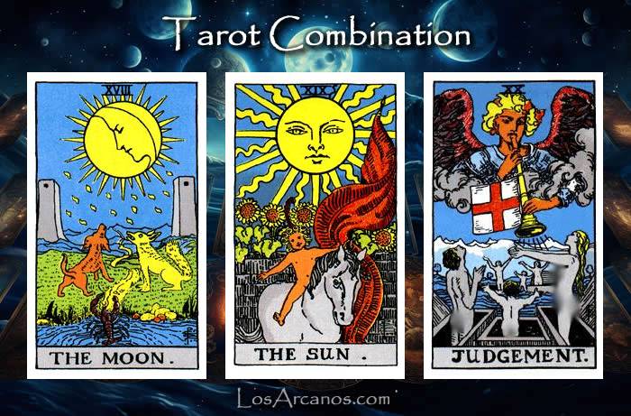 Combination THE MOON, THE SUN and JUDGEMENT