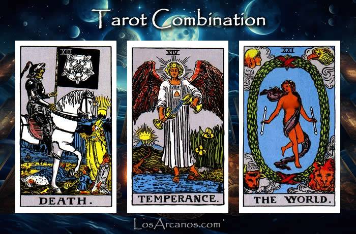 Combination TRANSFORMATION, TEMPERANCE and THE WORLD